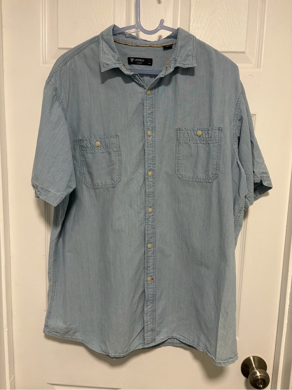 Daniel Cremieux Light Blue Short Sleeve Button-Front Shirt